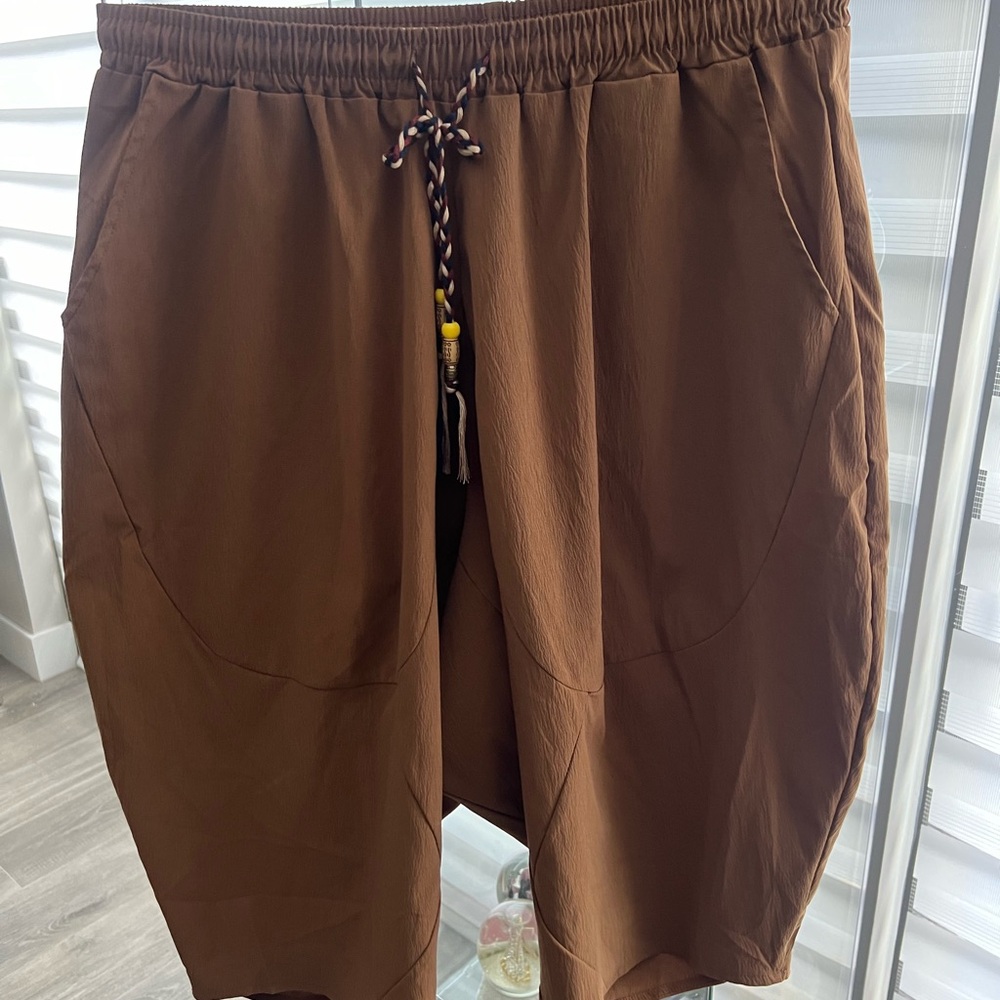 Earthbound NWT Linen Cotton Blend Loose Cropped Shorts Women’s Size XL